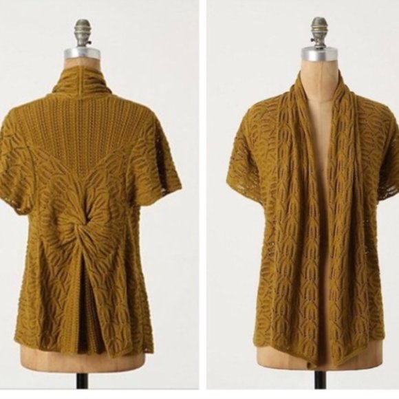 Anthropologie Sweaters - Guinevere Anthropologie Twist Back Cardigan S